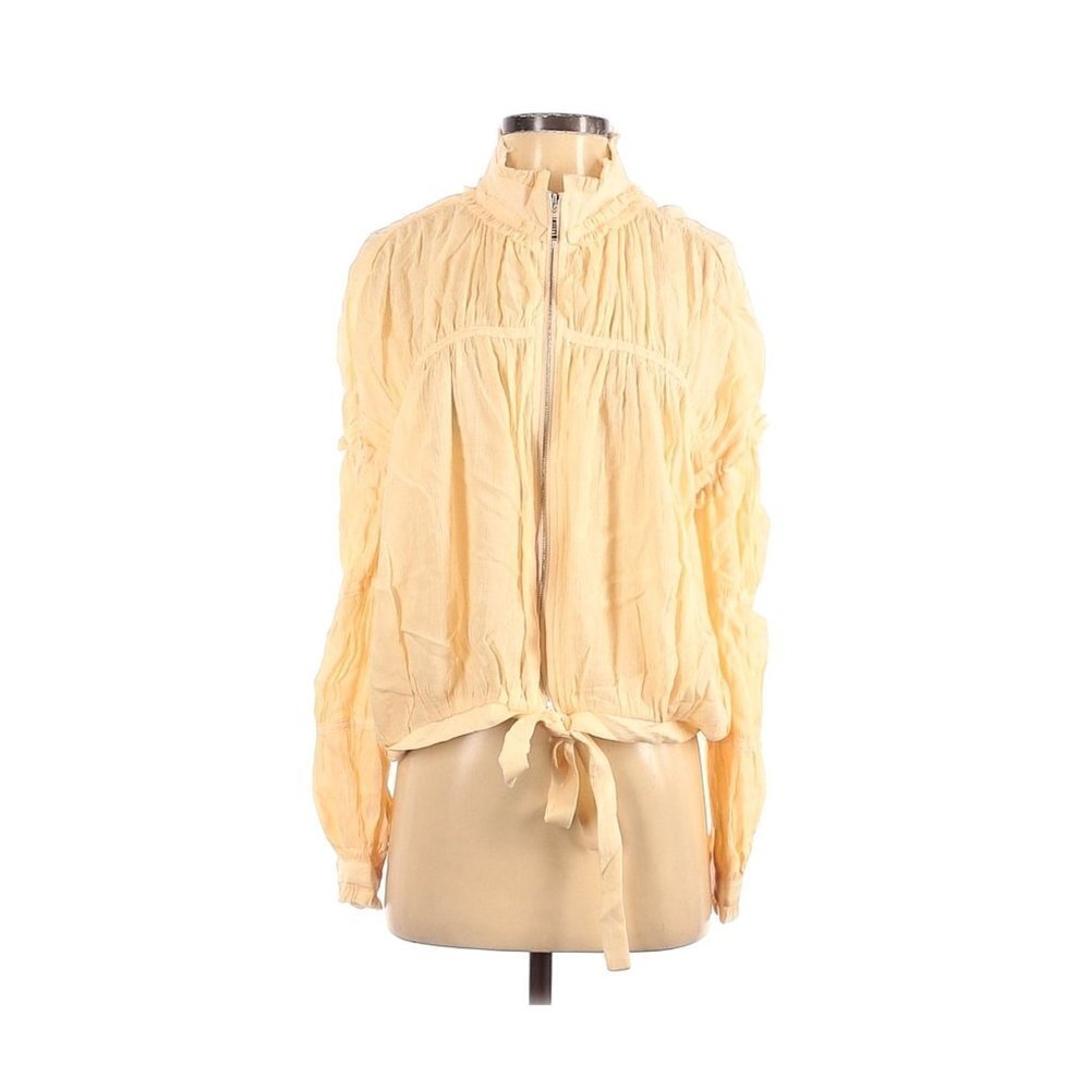 Ella Blue Jacket Top Women Size Medium